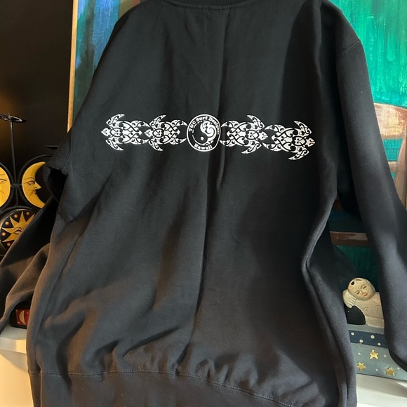 Vintage T&C Surf Designs Hawaii Sweater Mens Large Black Grunge Surf Skater 90s - Picture 2 of 16